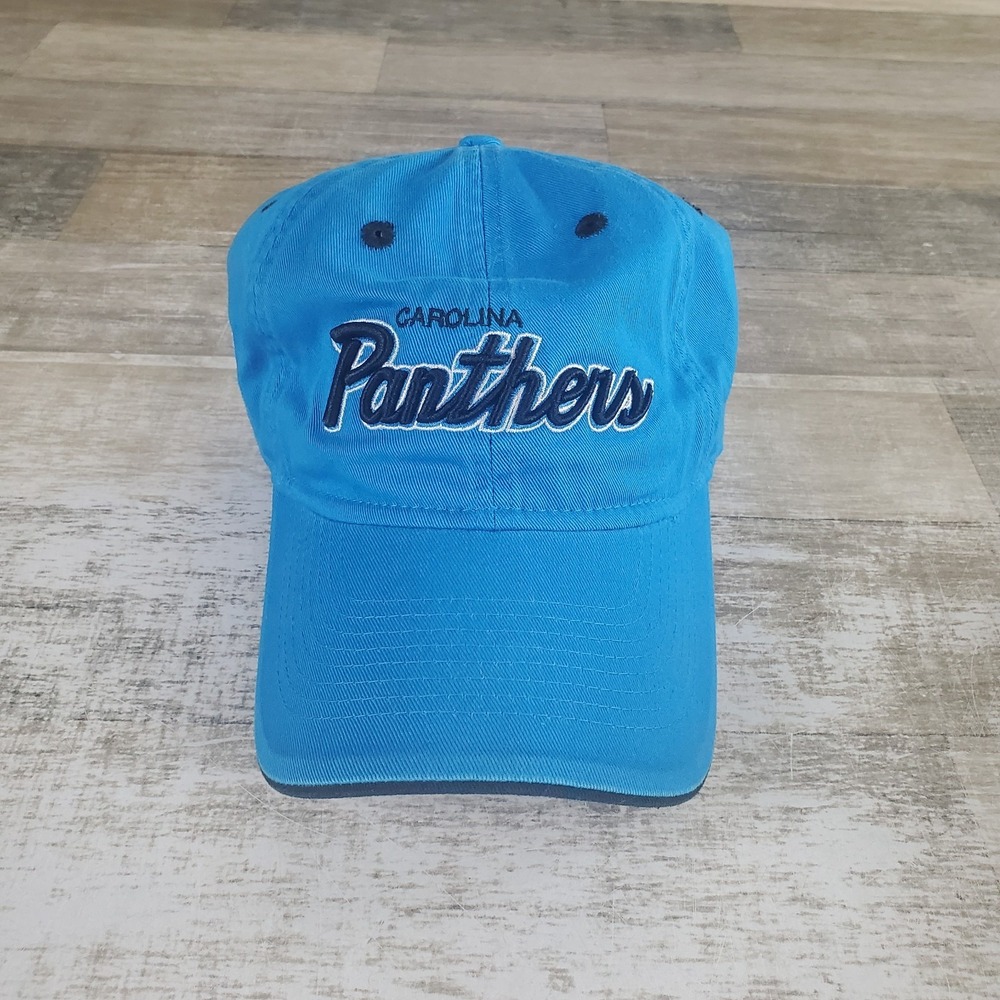 Carolina Panthers Hat Cap Mens Strapback Blue Black NFL Football
